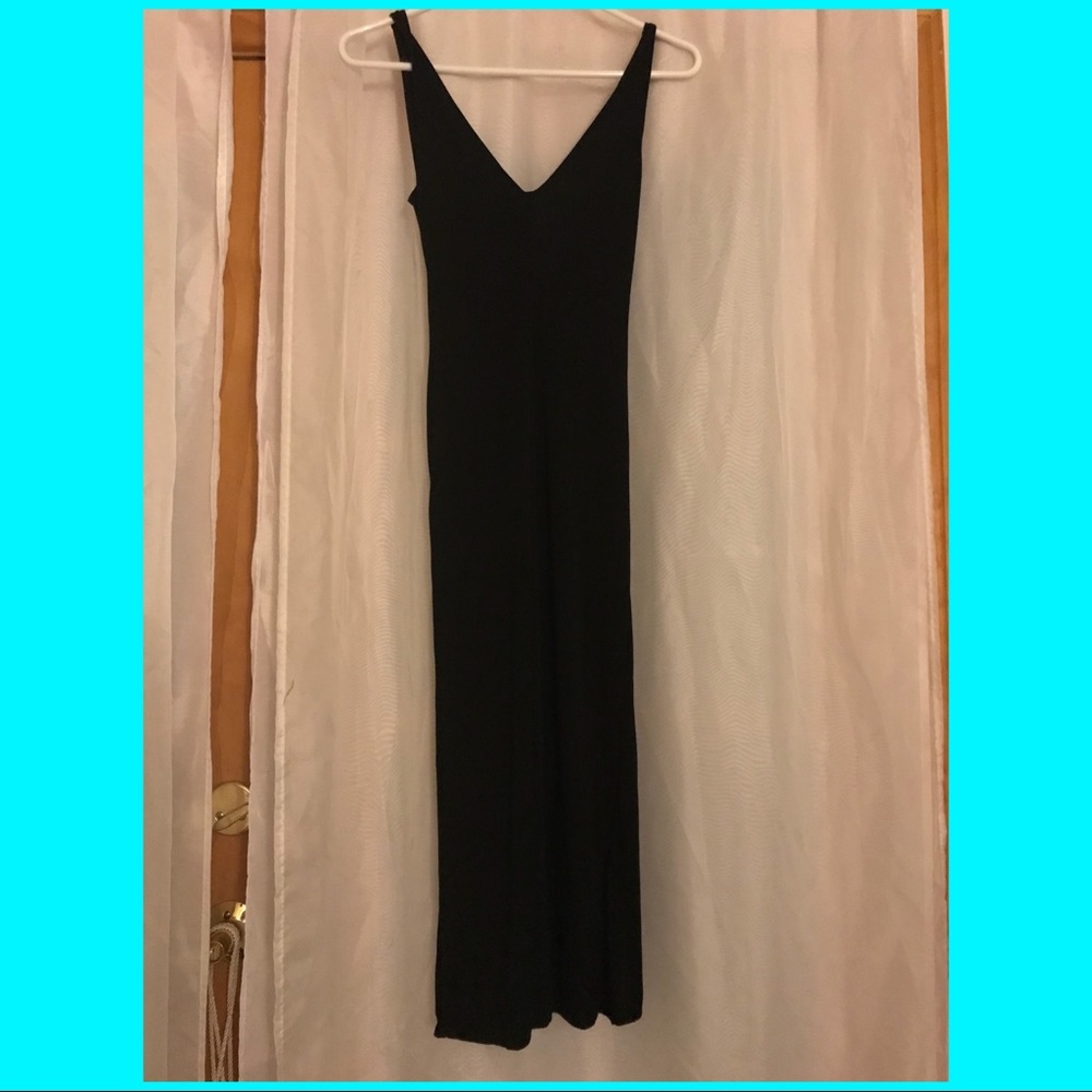 Black simple long dress